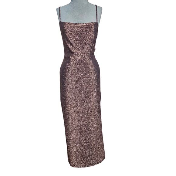 Metallic Bodycon Midi Dress Size Medium New with Tag - Picture 1 of 5